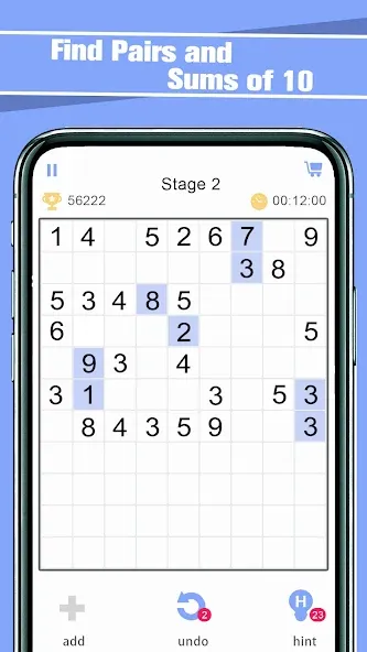 Скачать взломанную Match Ten — Relax Number Game (Матч Тен)  [МОД Меню] — полная версия apk на Андроид screen 1