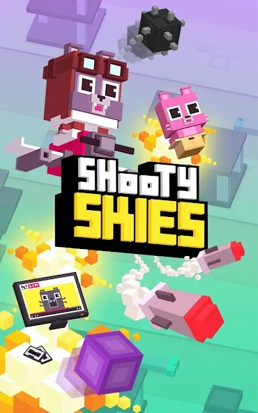 Взломанная Shooty Skies (Шутый Скаиес)  [МОД Все открыто] — полная версия apk на Андроид screen 1