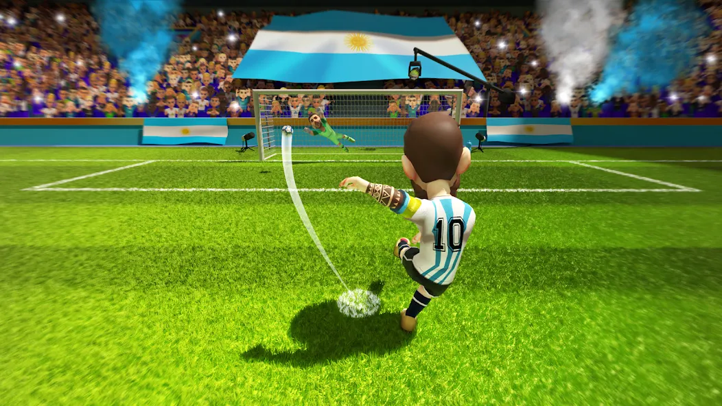 Скачать взлом Mini Football — Mobile Soccer (Мини Футбол)  [МОД Unlocked] — стабильная версия apk на Андроид screen 1