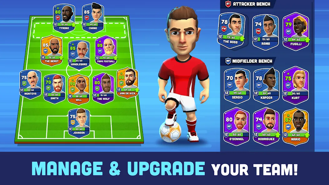 Скачать взлом Mini Football — Mobile Soccer (Мини Футбол)  [МОД Unlocked] — стабильная версия apk на Андроид screen 4