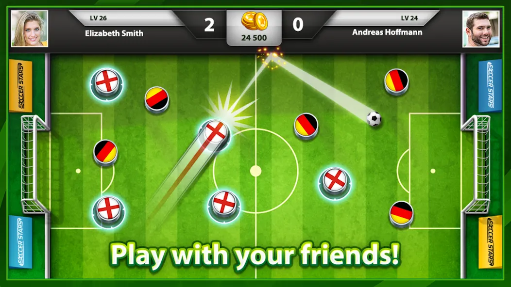 Скачать взломанную Soccer Stars: Football Games (ок Старс)  [МОД Mega Pack] — последняя версия apk на Андроид screen 1