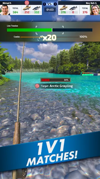 Скачать взломанную Ultimate Fishing! Fish Game  [МОД Mega Pack] — последняя версия apk на Андроид screen 2