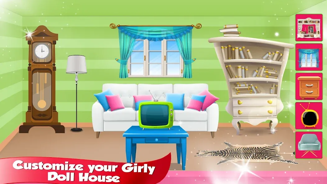 Взлом Girl Doll House Design & Clean  [МОД Menu] — последняя версия apk на Андроид screen 5