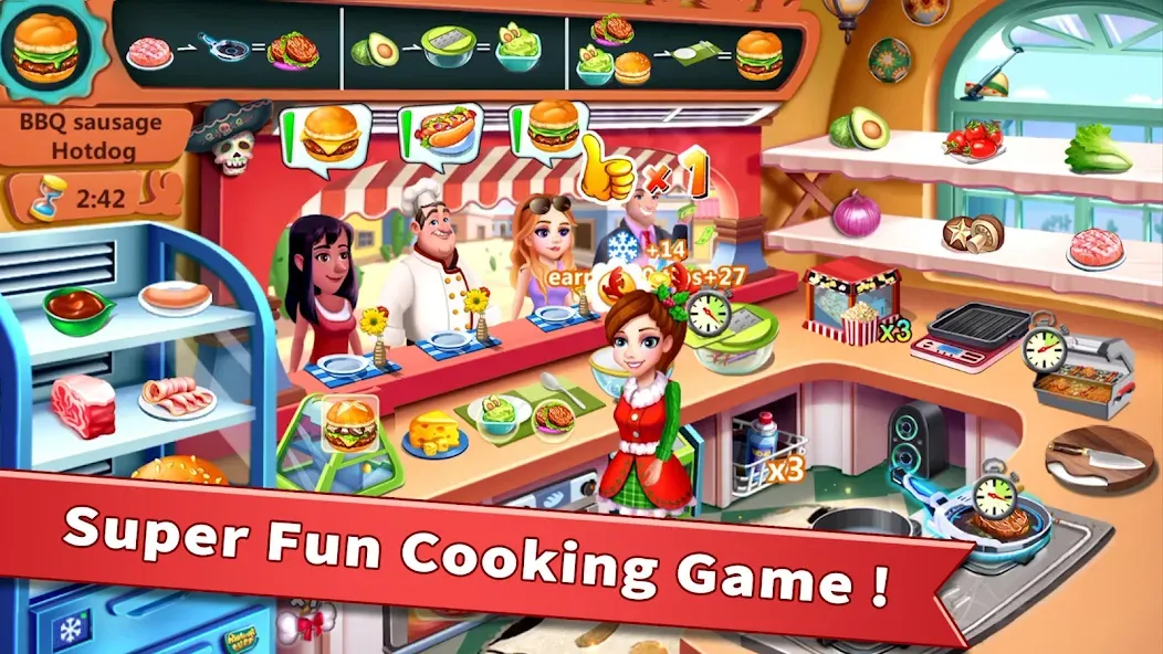 Скачать взлом Rising Super Chef — Cook Fast (Райзинг Супер Шеф)  [МОД Unlimited Money] — последняя версия apk на Андроид screen 1