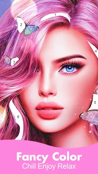 Взлом Fancy Color — Paint By Number (Фэнси Колор)  [МОД Много монет] — последняя версия apk на Андроид screen 1