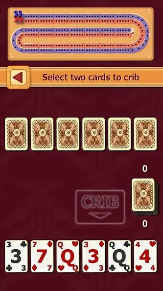 Взломанная Cribbage (Криббидж)  [МОД Много монет] — полная версия apk на Андроид screen 1