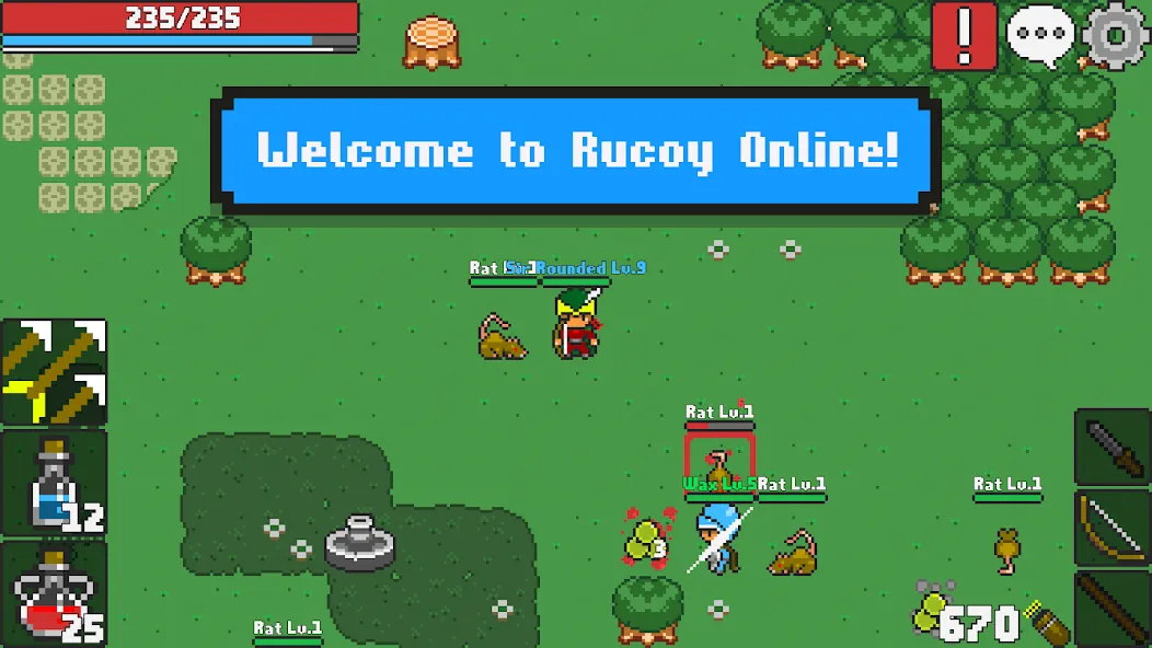 Скачать взломанную Rucoy Online — MMORPG MMO RPG (Рукой Онлайн)  [МОД Бесконечные монеты] — стабильная версия apk на Андроид screen 1