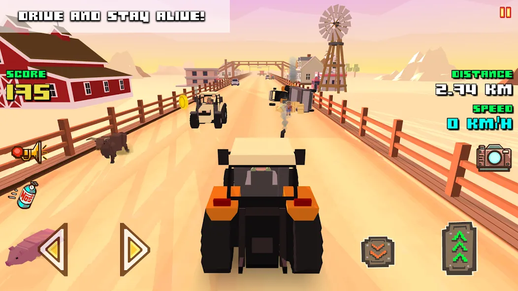 Скачать взломанную Blocky Farm Racing & Simulator  [МОД Бесконечные монеты] — стабильная версия apk на Андроид screen 2