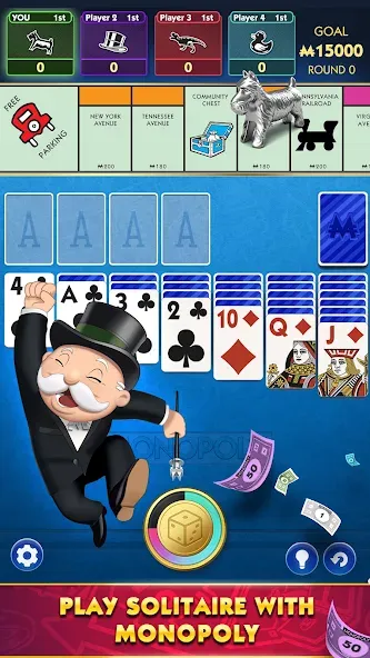 Взломанная MONOPOLY Solitaire: Card Games (Монополия Солитер)  [МОД Mega Pack] — стабильная версия apk на Андроид screen 1