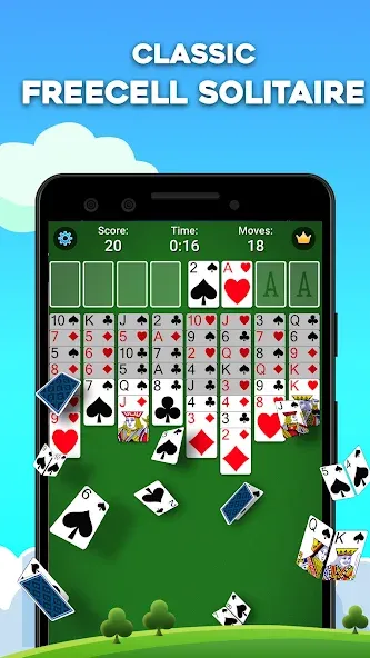 Скачать взлом FreeCell Solitaire: Card Games (Фрицелл пасьянс)  [МОД Много монет] — стабильная версия apk на Андроид screen 1