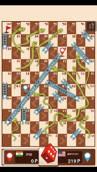 Скачать взломанную Snakes & Ladders King  [МОД Mega Pack] — стабильная версия apk на Андроид screen 4