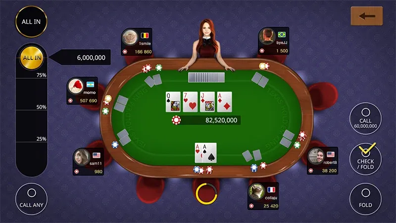 Взлом Texas holdem poker king  [МОД Много монет] — полная версия apk на Андроид screen 1