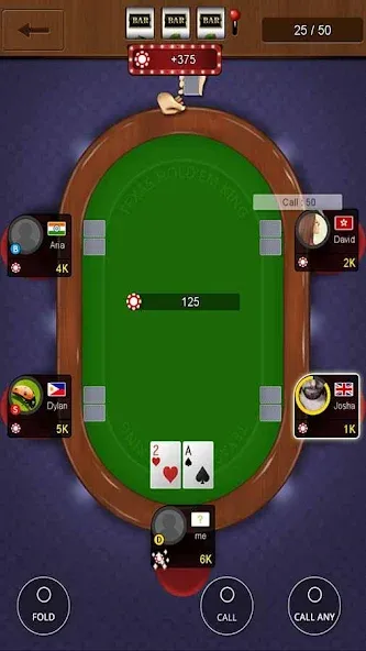 Взлом Texas holdem poker king  [МОД Много монет] — полная версия apk на Андроид screen 4