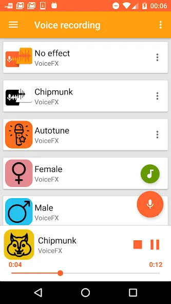 Взломанная VoiceFX — Voice Changer with v  [МОД Бесконечные деньги] — стабильная версия apk на Андроид screen 1