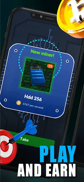 Скачать взломанную Merge Crypto Miner: Earn Money (Мердж Крипто Майнер)  [МОД Menu] — последняя версия apk на Андроид screen 1