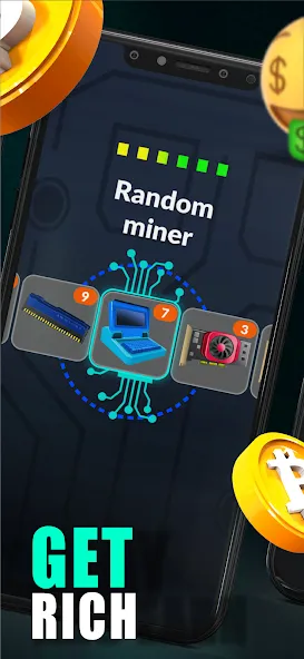 Скачать взломанную Merge Crypto Miner: Earn Money (Мердж Крипто Майнер)  [МОД Menu] — последняя версия apk на Андроид screen 2