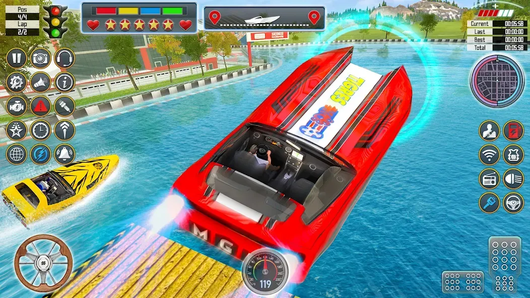 Скачать взломанную Speed Boat Racing: Boat games  [МОД Menu] — последняя версия apk на Андроид screen 5