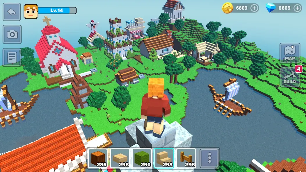 Скачать взлом MiniCraft: Blocky Craft 2024 (МиниКрафт)  [МОД Бесконечные деньги] — стабильная версия apk на Андроид screen 1