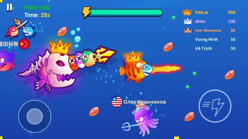 Скачать взломанную Sword Shark.io — Hungry Shark  [МОД Бесконечные монеты] — полная версия apk на Андроид screen 2