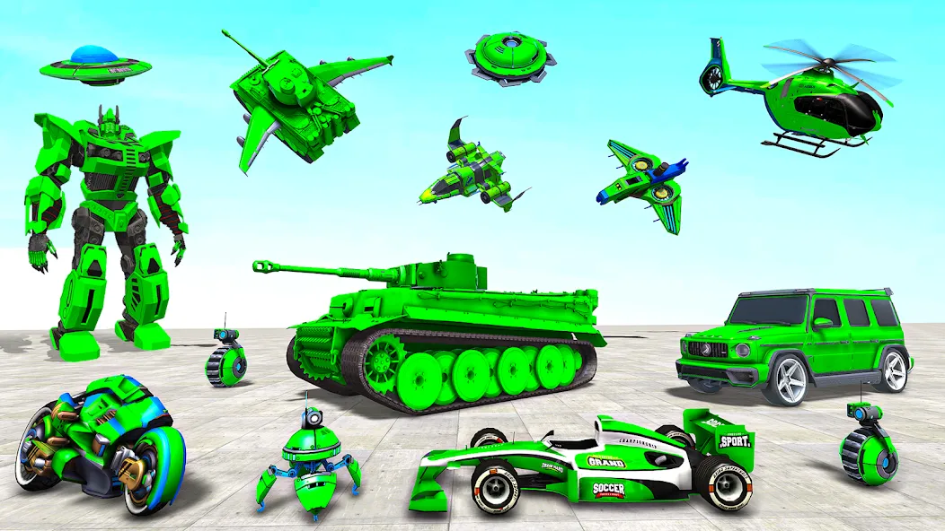 Скачать взломанную Tank Robot Game Army Games (армейский танк робот трансформационная игра)  [МОД Бесконечные деньги] — полная версия apk на Андроид screen 2