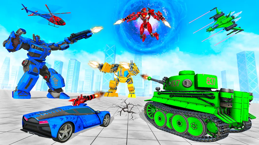 Скачать взломанную Tank Robot Game Army Games (армейский танк робот трансформационная игра)  [МОД Бесконечные деньги] — полная версия apk на Андроид screen 3