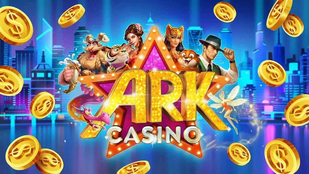 Скачать взломанную ARK Casino — Vegas Slots Game (АРК Казино)  [МОД Много денег] — полная версия apk на Андроид screen 1