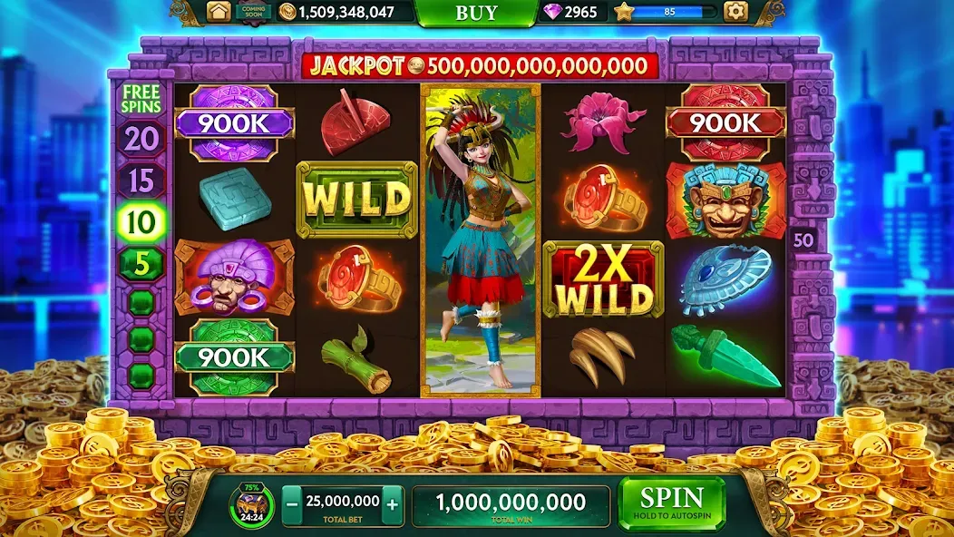 Скачать взломанную ARK Casino — Vegas Slots Game (АРК Казино)  [МОД Много денег] — полная версия apk на Андроид screen 3