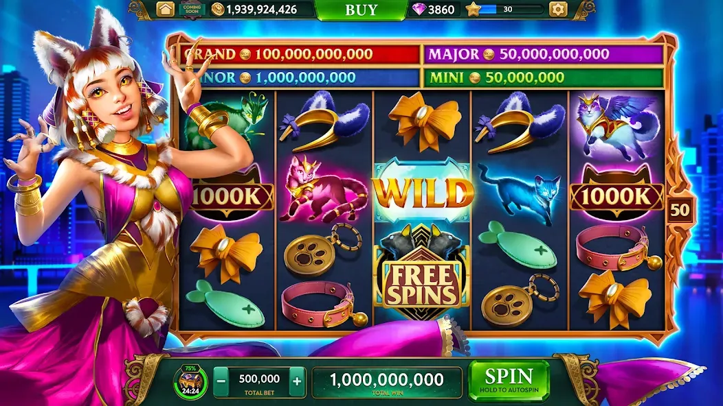 Скачать взломанную ARK Casino — Vegas Slots Game (АРК Казино)  [МОД Много денег] — полная версия apk на Андроид screen 4