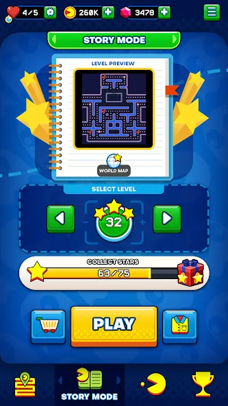 Скачать взломанную PAC-MAN (ПАК)  [МОД Menu] — полная версия apk на Андроид screen 3