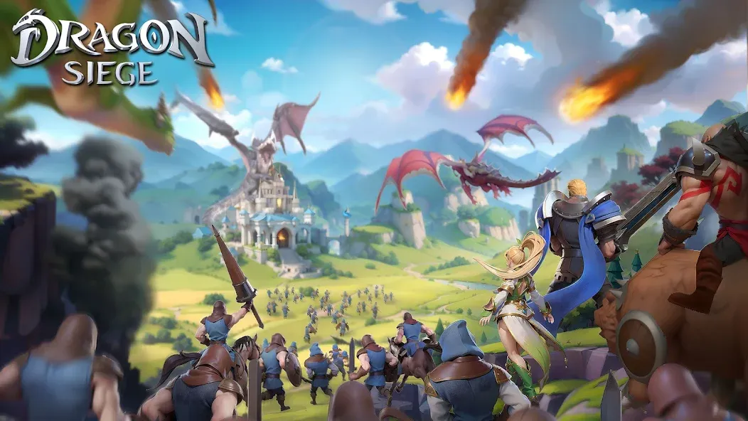 Скачать взломанную Dragon Siege: Kingdom Conquest (Драгон Сидж)  [МОД Unlimited Money] — полная версия apk на Андроид screen 1