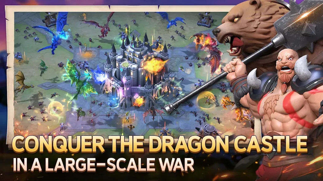 Скачать взломанную Dragon Siege: Kingdom Conquest (Драгон Сидж)  [МОД Unlimited Money] — полная версия apk на Андроид screen 2