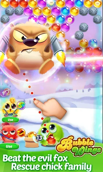 Скачать взлом Bubble Wings: bubble shooter (Бабл Вингс)  [МОД Меню] — полная версия apk на Андроид screen 2