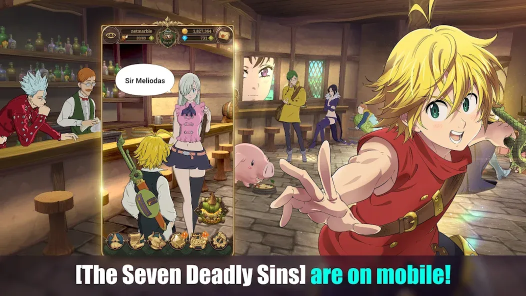 Скачать взломанную The Seven Deadly Sins (Девять смертных грехов)  [МОД Бесконечные монеты] — последняя версия apk на Андроид screen 1