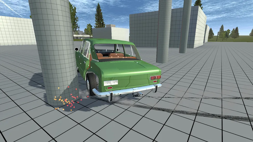 Взлом Simple Car Crash Physics Sim (Симулятор физики простого автомобильного столкновения)  [МОД Много монет] — последняя версия apk на Андроид screen 1