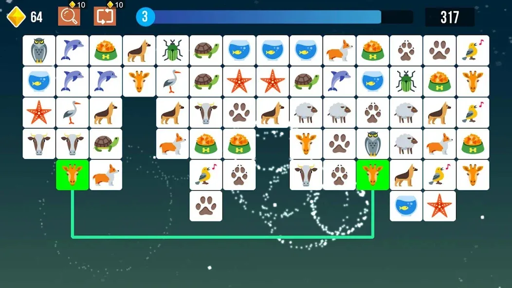 Скачать взломанную Pet Connect: Tile Puzzle Match (Пет Коннект)  [МОД Mega Pack] — полная версия apk на Андроид screen 1