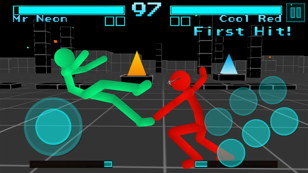 Взломанная Stickman Fighting Neon Warrior  [МОД Меню] — последняя версия apk на Андроид screen 1