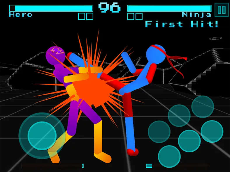 Взломанная Stickman Fighting Neon Warrior  [МОД Меню] — последняя версия apk на Андроид screen 5