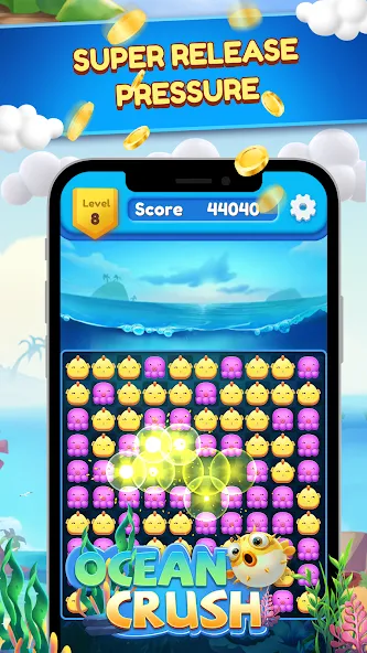 Скачать взлом Ocean Crush-Matching Games (Оушен Краш)  [МОД Unlocked] — последняя версия apk на Андроид screen 5