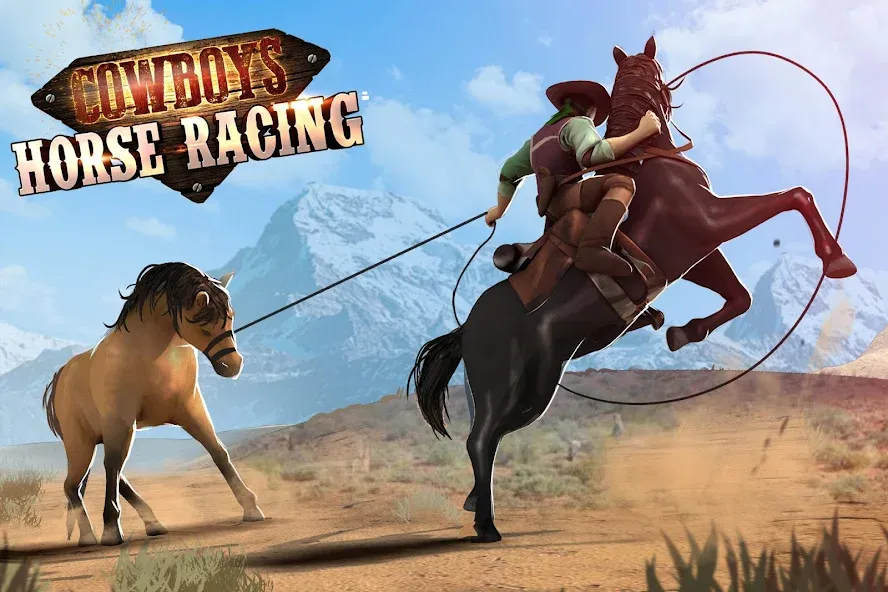 Взломанная Cowboys Horse Racing Derby  [МОД Menu] — полная версия apk на Андроид screen 1