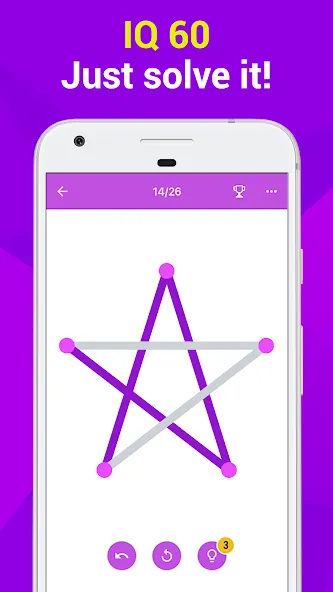 Скачать взломанную 1LINE –One Line with One Touch (ЛАЙН)  [МОД Меню] — последняя версия apk на Андроид screen 1