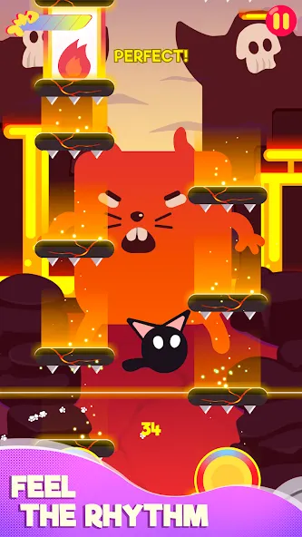 Взломанная Cringe the Cat — Music Game  [МОД Много денег] — стабильная версия apk на Андроид screen 2