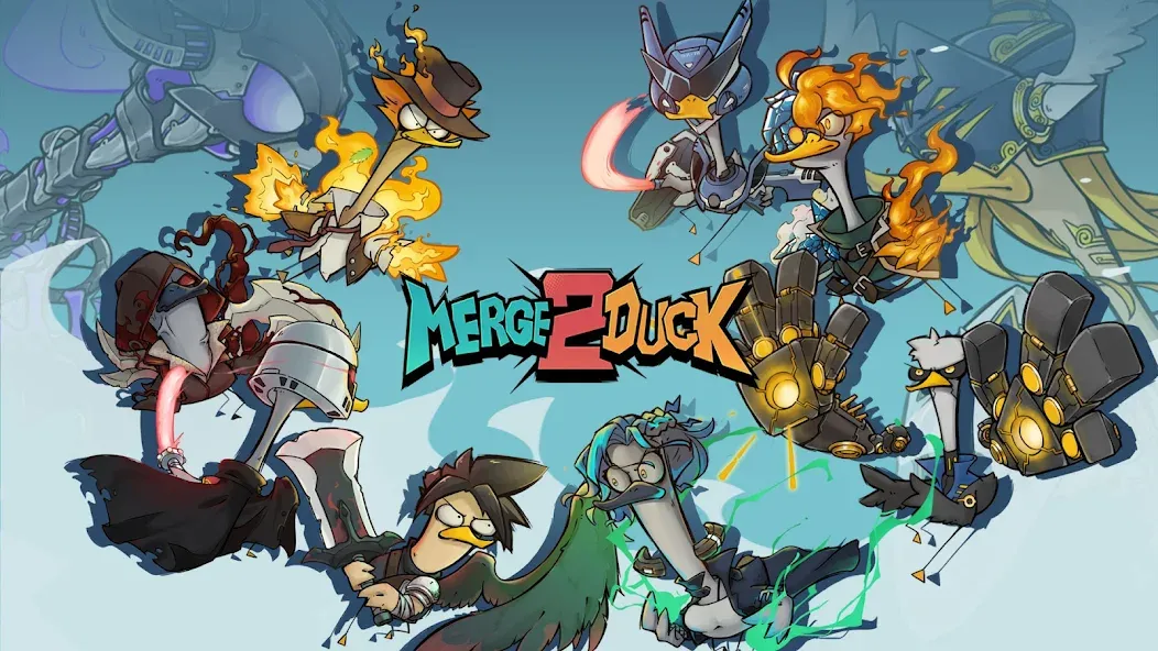 Скачать взлом Merge Duck 2: Idle RPG (Мердж Дак 2)  [МОД Mega Pack] — полная версия apk на Андроид screen 1