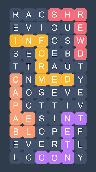 Скачать взломанную Word Search — Evolution Puzzle  [МОД Бесконечные монеты] — полная версия apk на Андроид screen 2