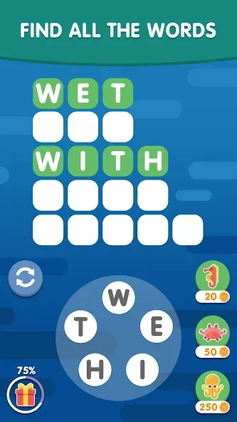 Скачать взлом Word Search Sea: Word Puzzle  [МОД Много денег] — стабильная версия apk на Андроид screen 3