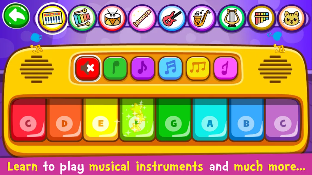 Скачать взломанную Piano Kids — Music & Songs  [МОД Меню] — полная версия apk на Андроид screen 1