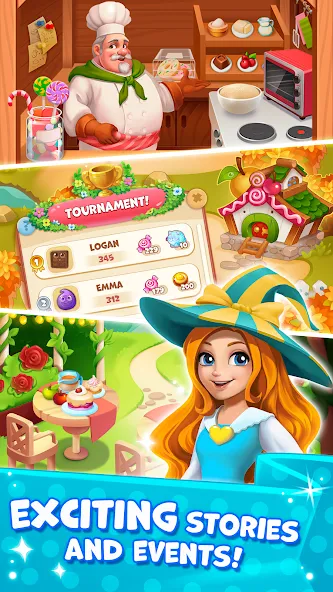 Взлом Candy Valley — Match 3 Puzzle  [МОД Бесконечные монеты] — полная версия apk на Андроид screen 2