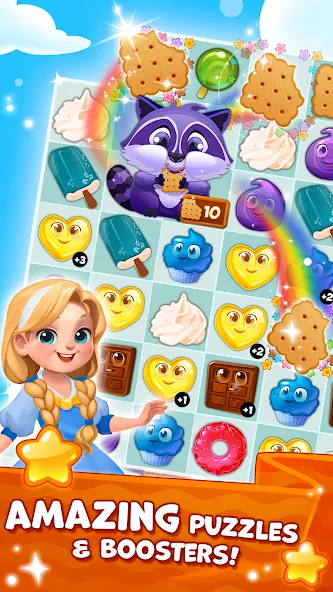 Взлом Candy Valley — Match 3 Puzzle  [МОД Бесконечные монеты] — полная версия apk на Андроид screen 3