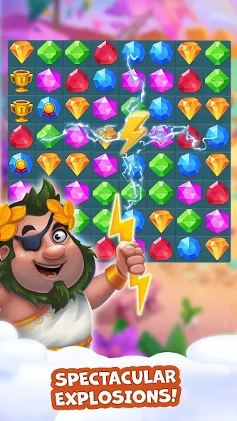 Взлом Pirate Treasures: Jewel & Gems  [МОД Menu] — стабильная версия apk на Андроид screen 3