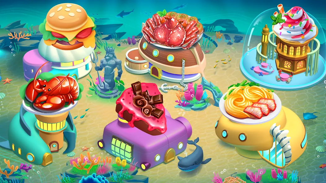 Взлом Cooking Aquarium — A Star Chef (Кукинг Аквариум)  [МОД Много денег] — стабильная версия apk на Андроид screen 1