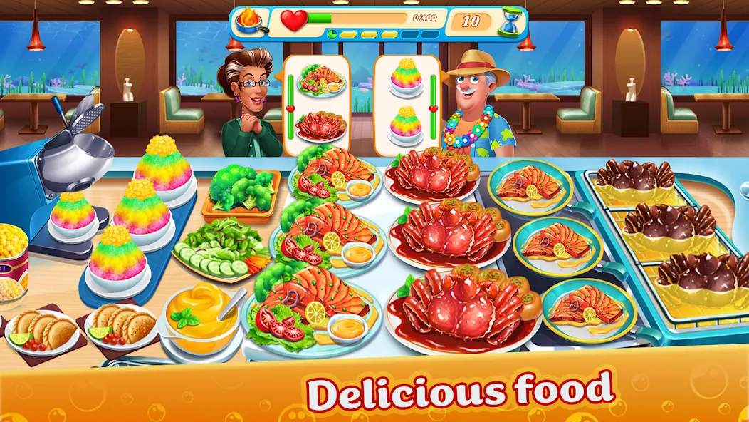 Взлом Cooking Aquarium — A Star Chef (Кукинг Аквариум)  [МОД Много денег] — стабильная версия apk на Андроид screen 3